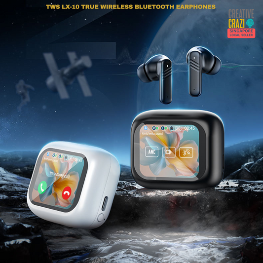 LX-10 ANC + ENC Bluetooth Earphone HD Screen Touch Active Noise Cancellation Bluetooth 5.4 Earbud
