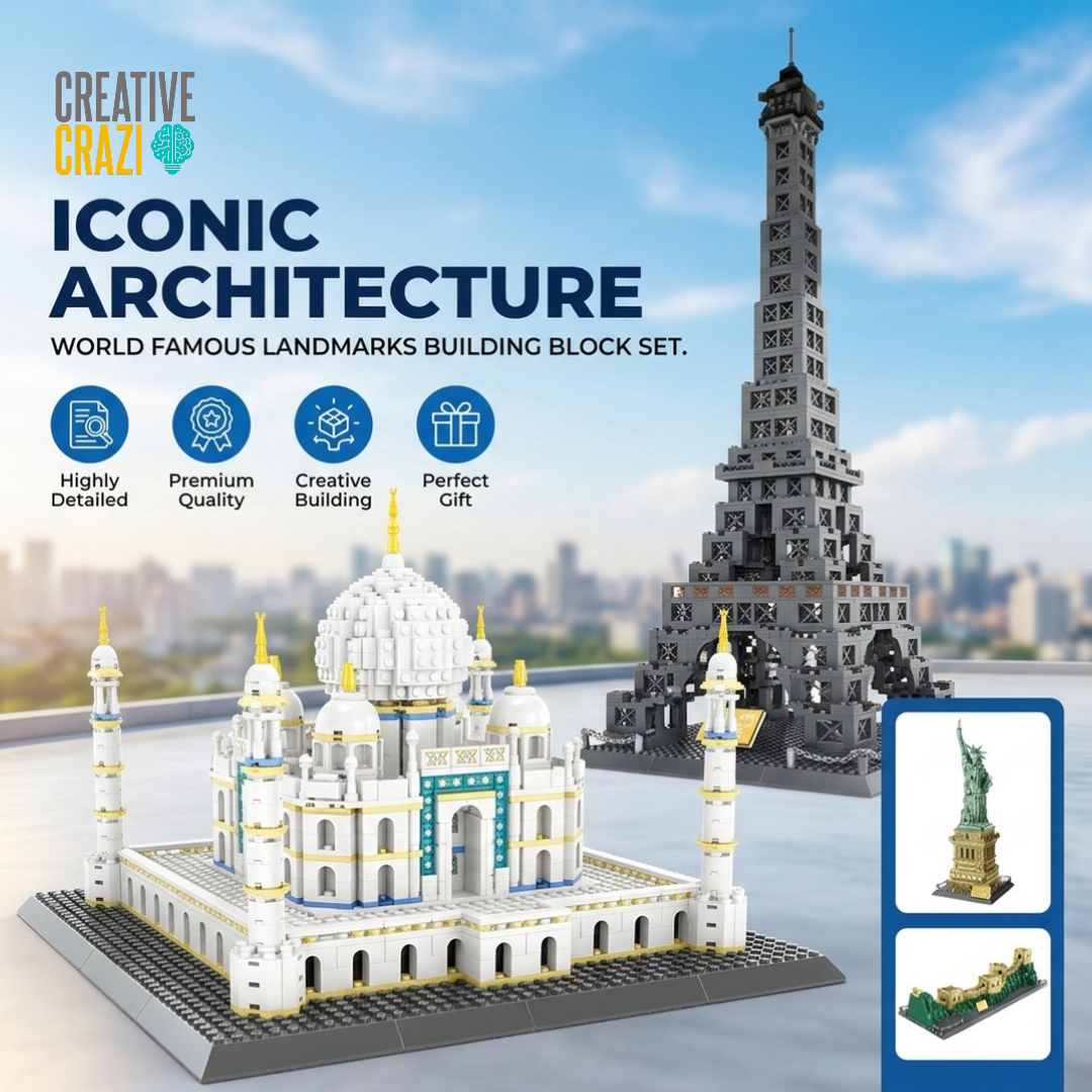Iconic Architecture World Famous Landmarks Building Block Model Set Kids & Adult Gift