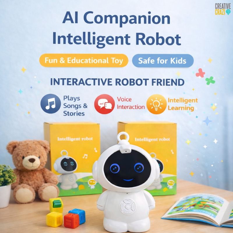 CreativeCrazi™ AI Smart Robot - WiFi Voice Chat & Interactive STEM Toy