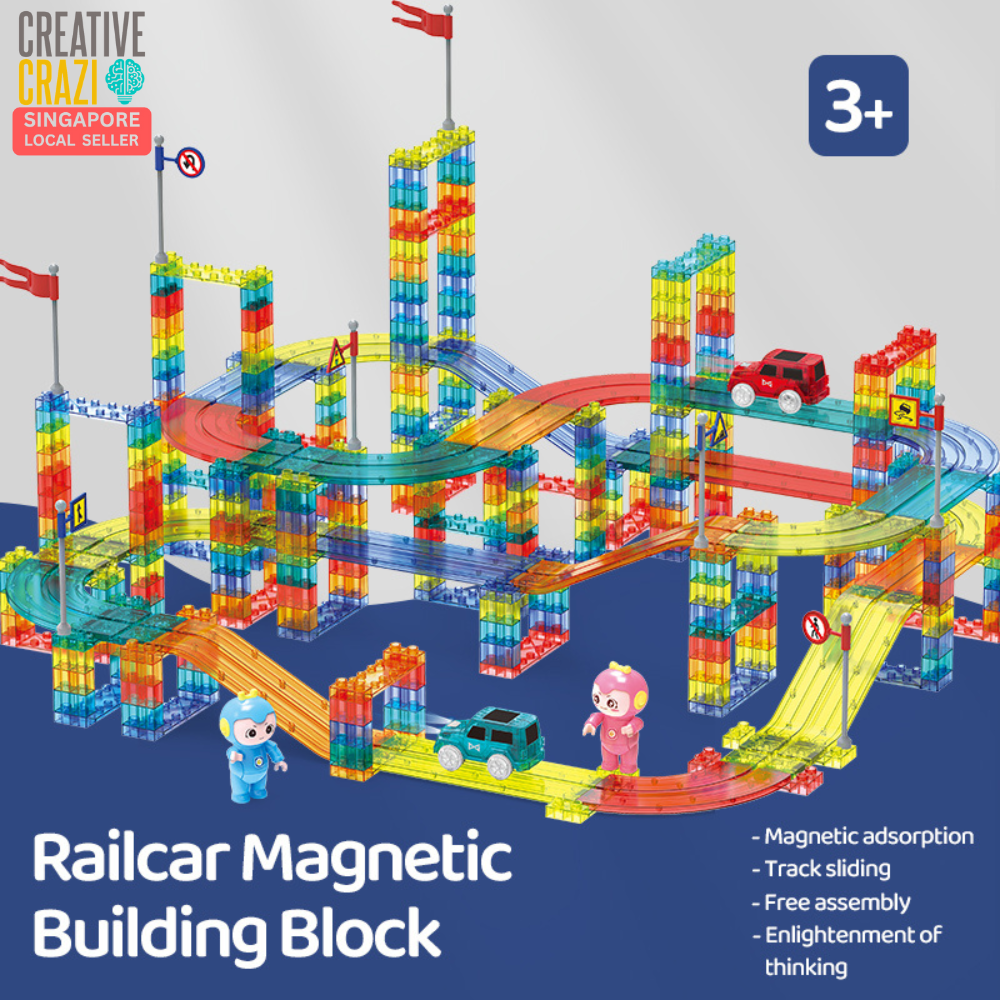 CreativeCrazi Railcar Magnetic Building Blocks