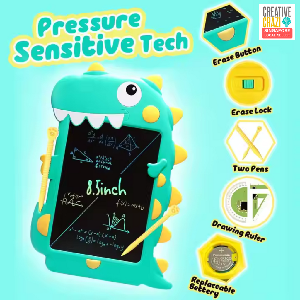CreativeCrazi Cute Dinosaur Multicolor LCD Writing Tablet