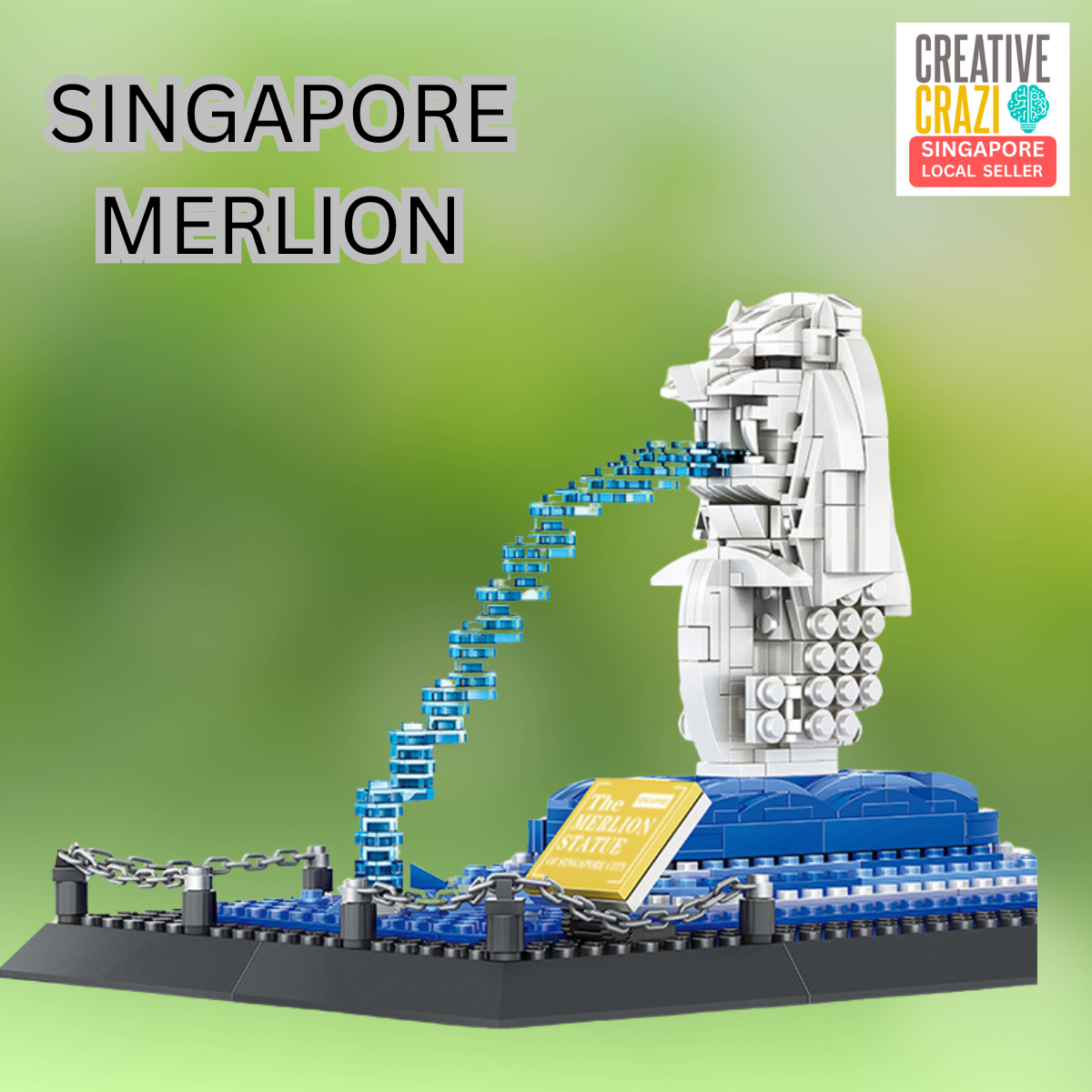 CreativeCrazi MERLION SINGAPORE Building Blocks Landmark Architecture Model 503PCS
