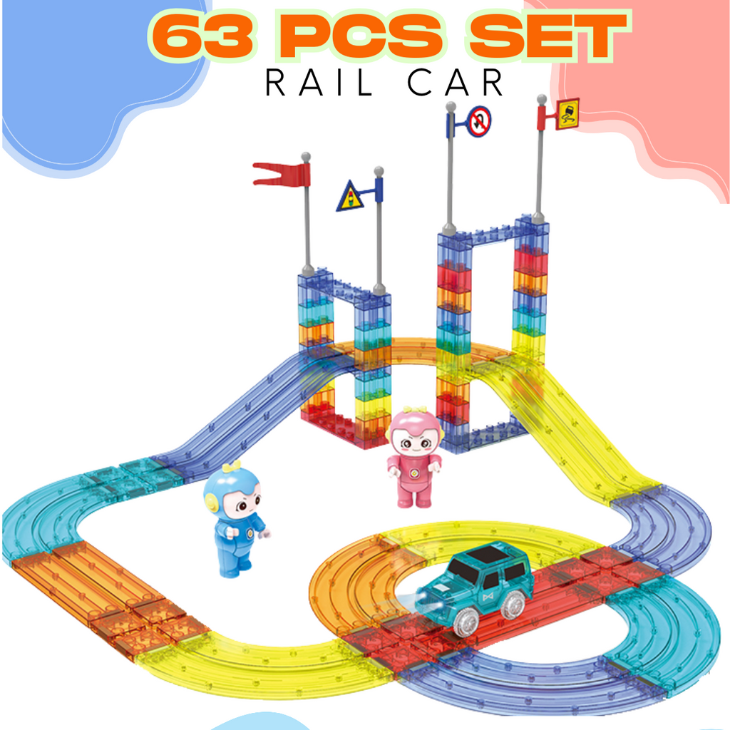 CreativeCrazi Railcar Magnetic Building Blocks