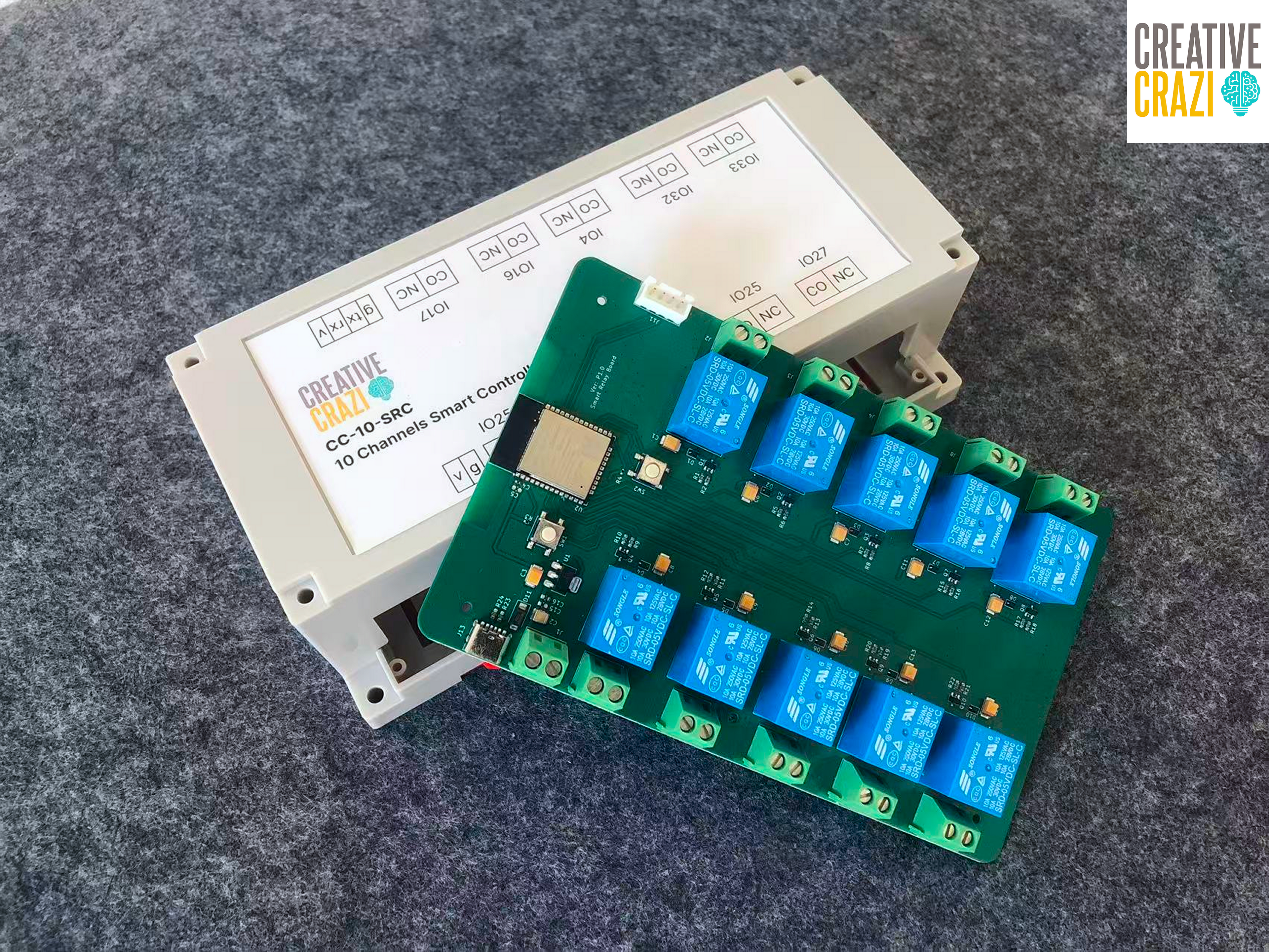 10-Channel Smart Relay Module WiFi BLE IoT Control Board for Home Automation Relay Switch