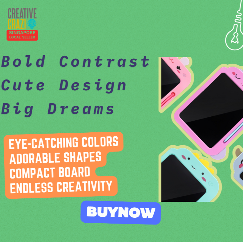 CreativeCrazi Cute Animals Multicolor LCD Writing Tablet - 10.5 inches