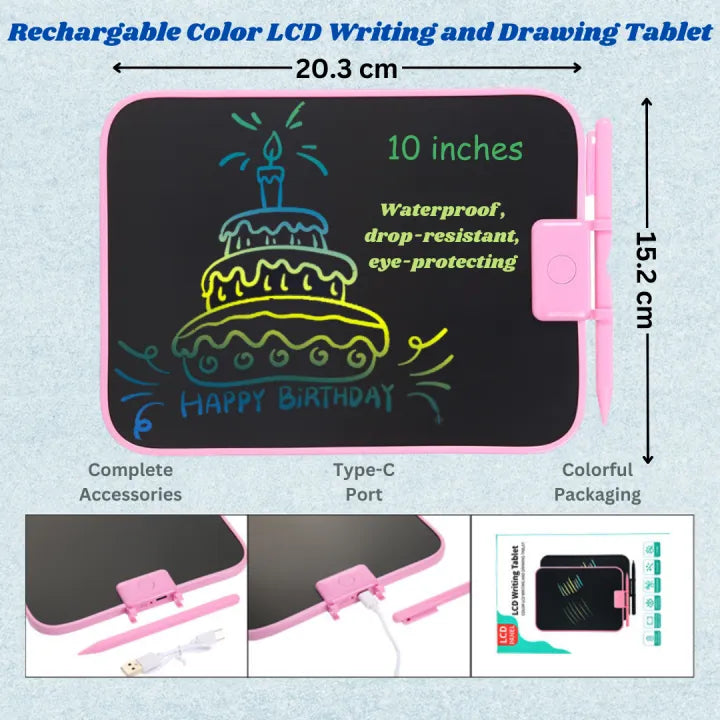 CreativeCrazi Rechargable Colorful LCD Writing and Drawing Tablet