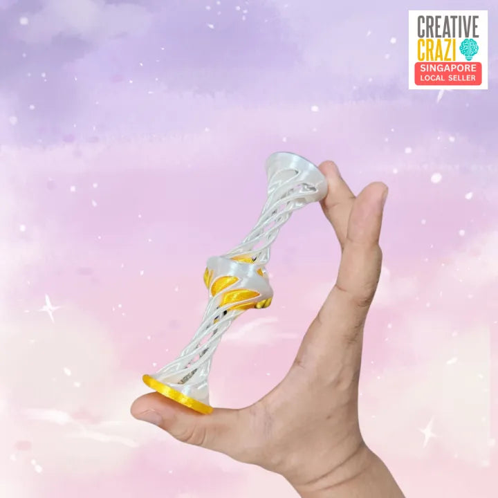 CreativeCrazi 3D Printed Spiral Toy with Launching Ball Stress Relief Kids and Adults