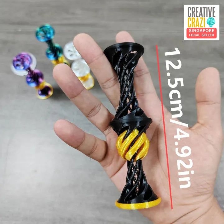 CreativeCrazi 3D Printed Spiral Toy with Launching Ball Stress Relief Kids and Adults