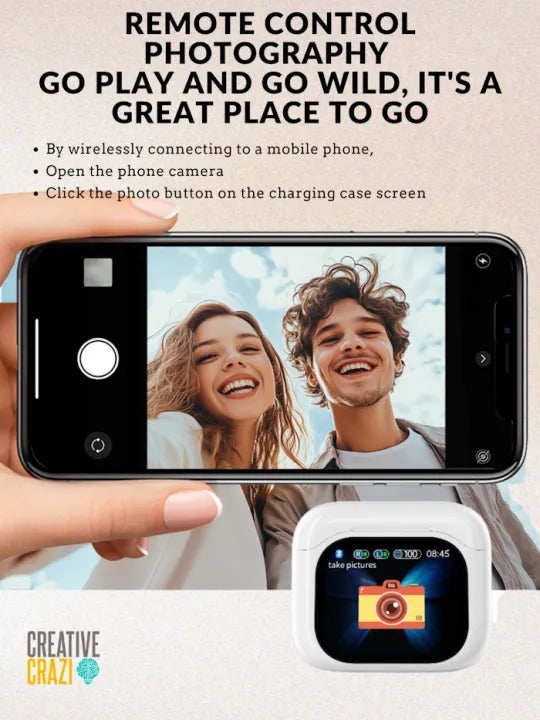 CreativeCrazi LX-50 ANC Bluetooth Earphone HD Screen Touch Active Noise Cancellation Bluetooth 5.4 Earbud