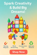 CreativeCrazi STEM Magnetic Building Tiles - 26pc Starter Set