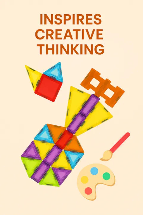 CreativeCrazi STEM Magnetic Building Tiles - 26pc Starter Set