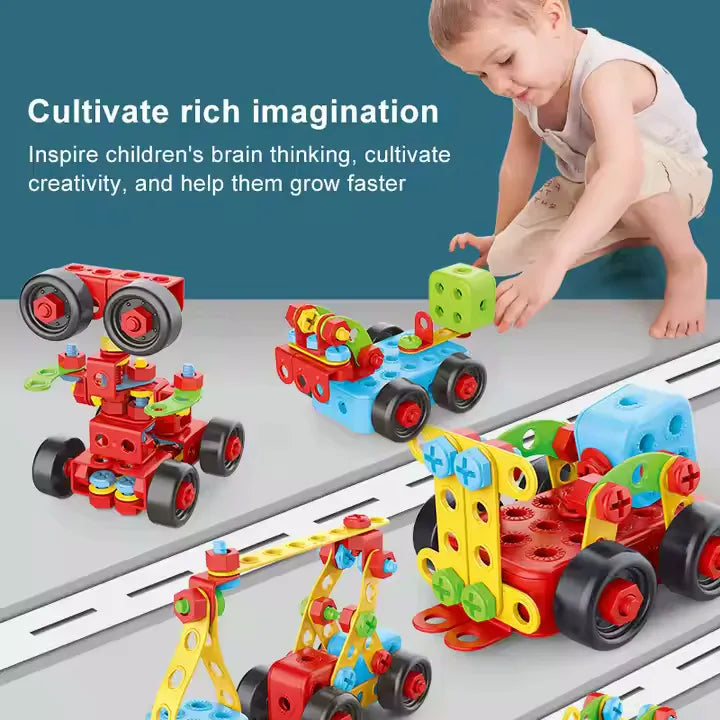 CreativeCrazi STEM Mechanical Handmade DIY Assembly Model Toys Engineering Puzzles for Kids