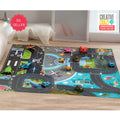 Creative Crazi Kids Airport & City Adventure Playmat 80x70cm | Large Portable Educational Toy Mat | City Road Car Carpet Rug for Boys & Girls | Vehicle Game Pad