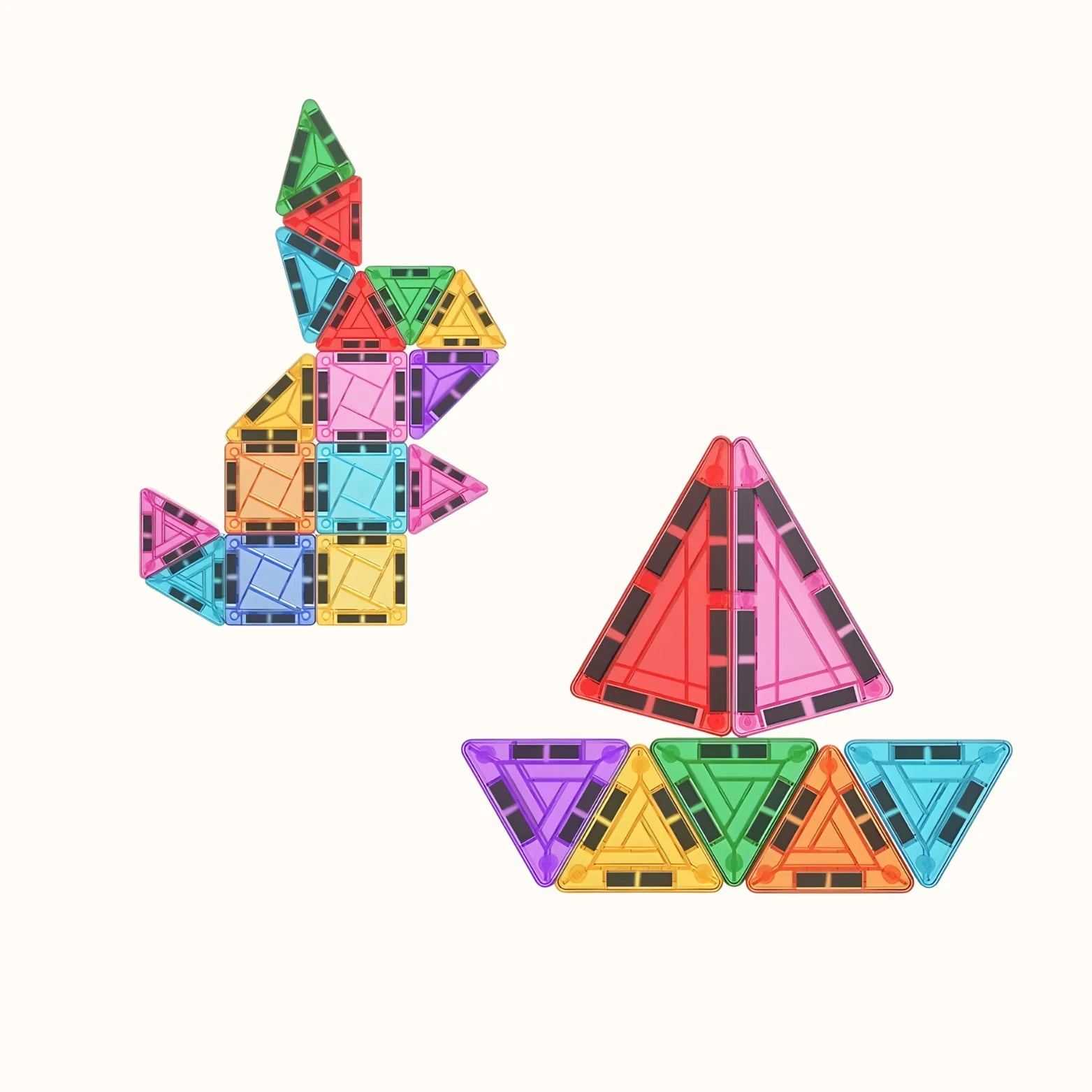 CreativeCrazi Mini Magnetic Building Blocks for Kids with box - Perfect for Travel