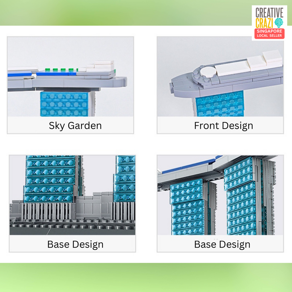 CreativeCrazi The Marina Bay Sands of Singapore Building Blocks Landmark Architecture Model 881PCS