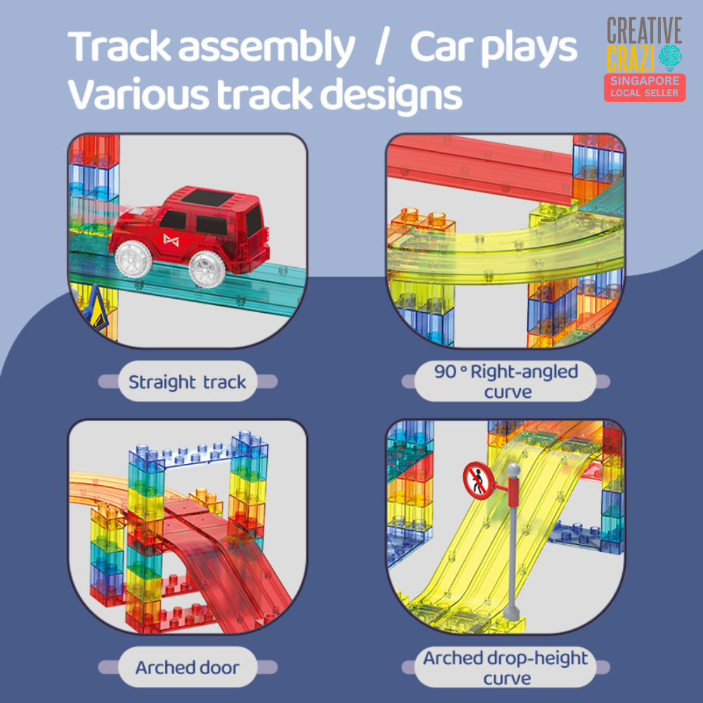 CreativeCrazi Railcar Magnetic Building Blocks