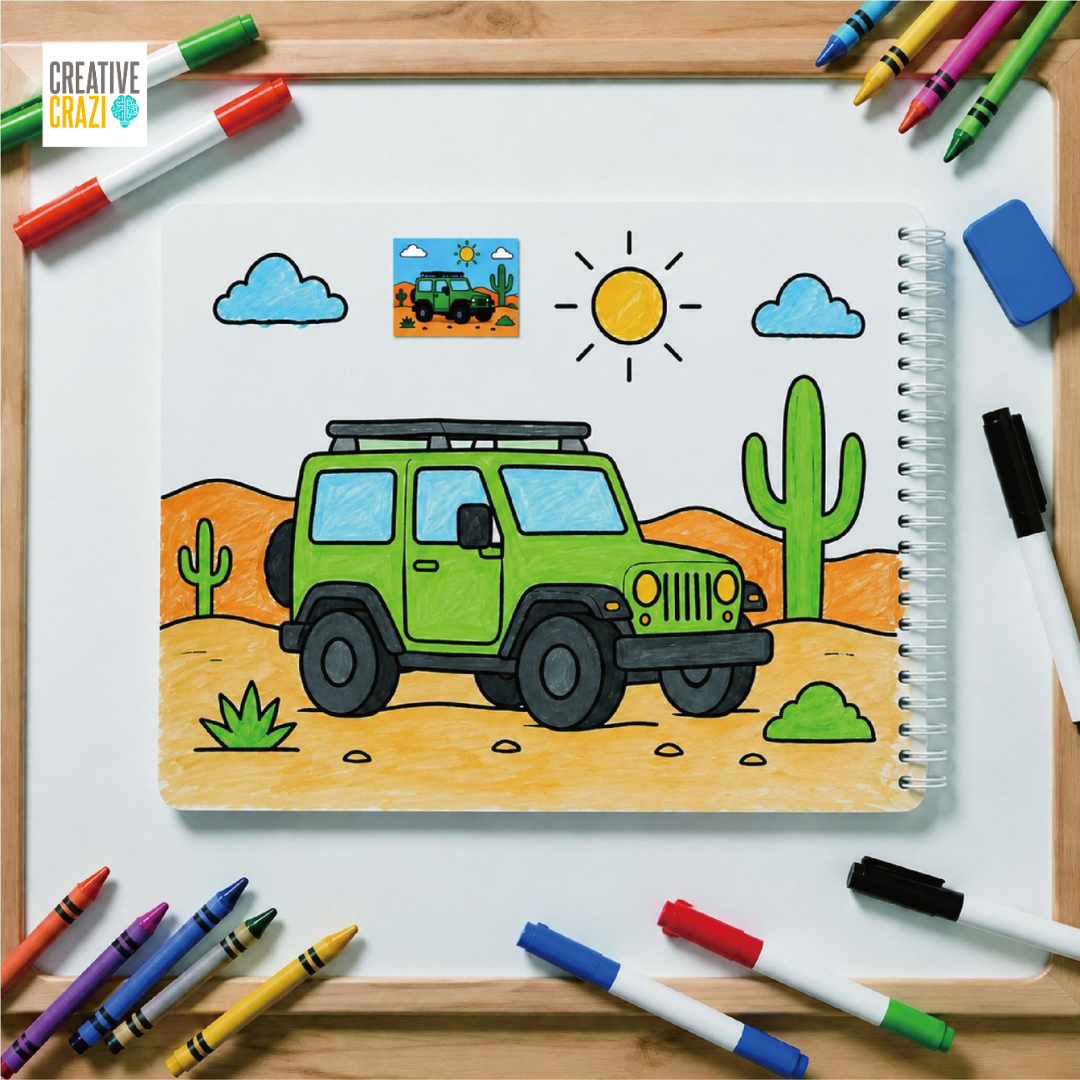 Kids Sticker and Coloring Book Activity Set, All Around Town Travel Art Kit with 600 Stickers and Colored Pencils