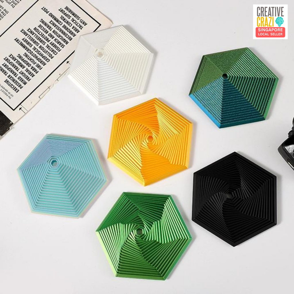 CreativeCrazi 3D Fractal Fidget Hexagon – Pocket-Sized Stress Relief for All Ages