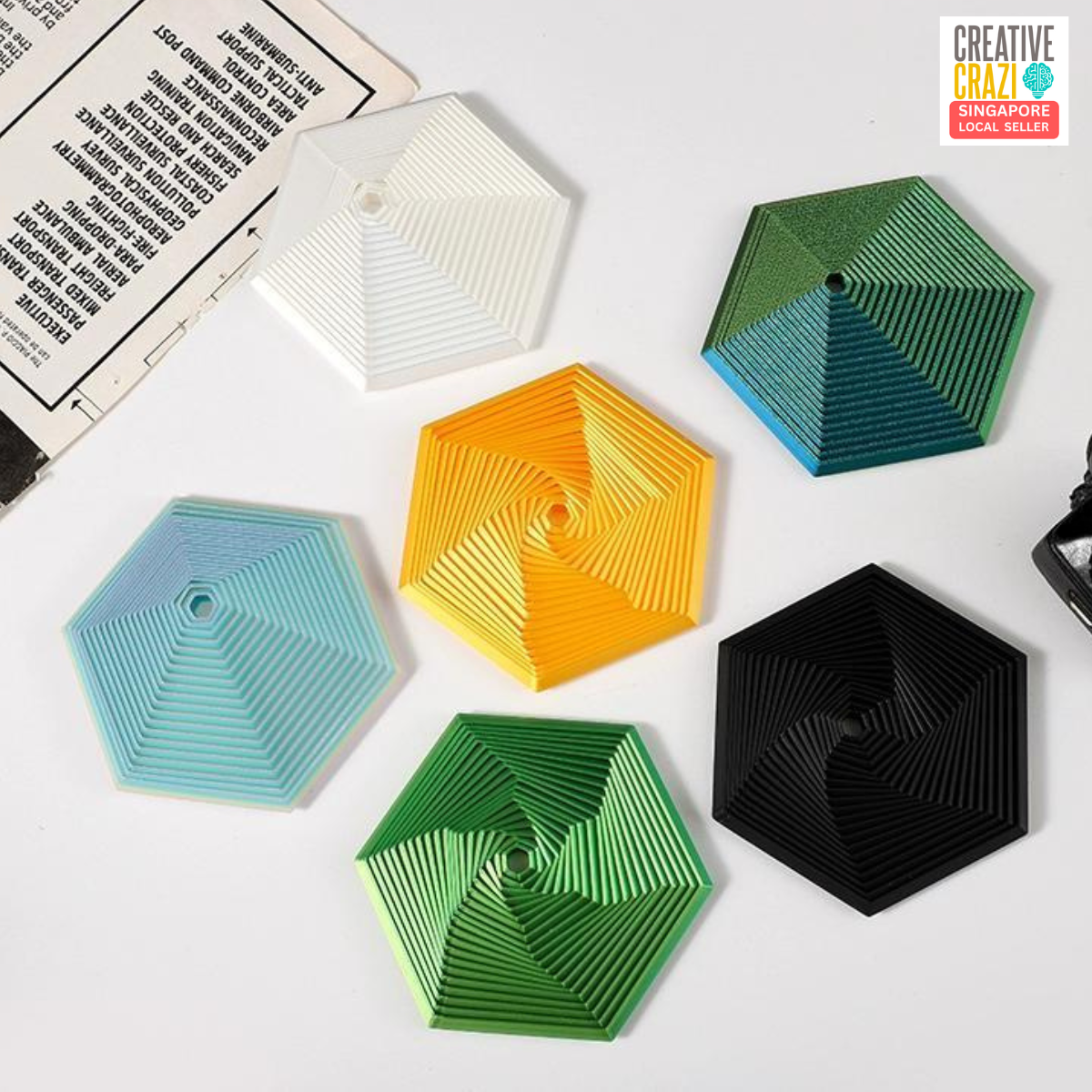 CreativeCrazi 3D Fractal Fidget Hexagon – Pocket-Sized Stress Relief for All Ages