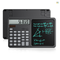 CreativeCrazi 2 in 1 Solar calculator with a 12-digit digital LCD writing board