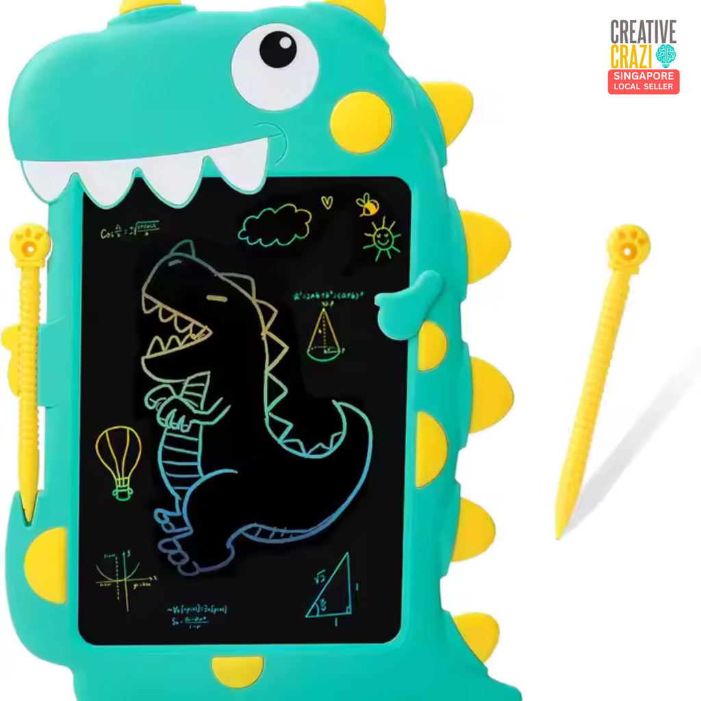 CreativeCrazi Cute Dinosaur Multicolor LCD Writing Tablet