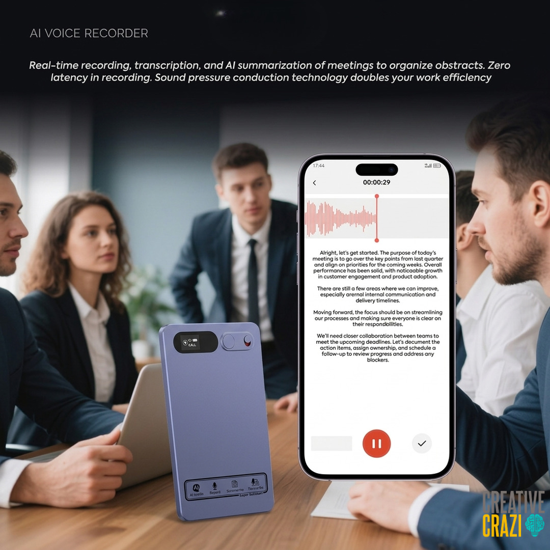 Smart AI Engine Voice Recorder with GPT-4 Transcription, Translation & Summarization