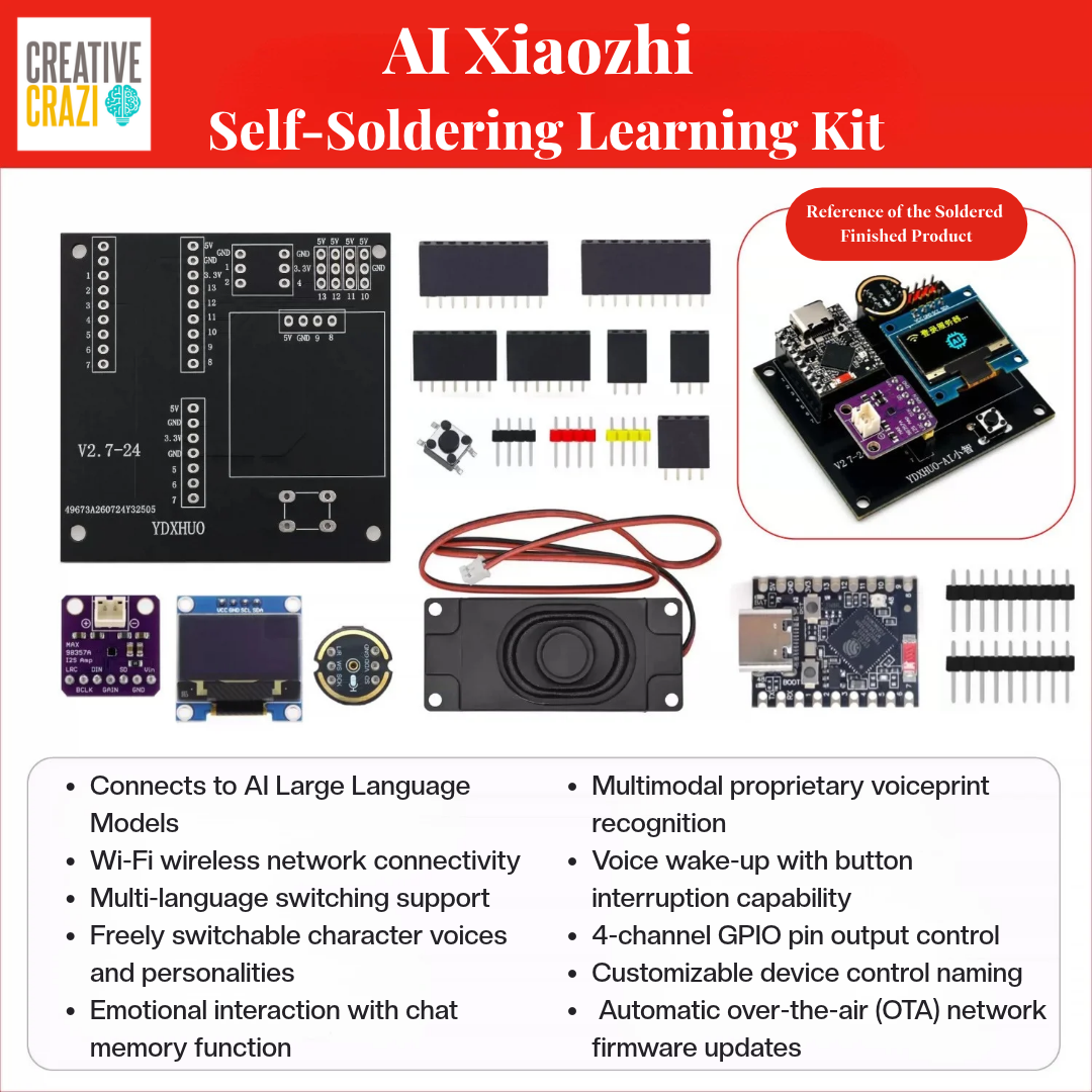 ESP32-S3 AI Voice Chat Robot Dev Board - WiFi DeepSeek Support 0.91in OLED / 1.54in LCD DIY Maker