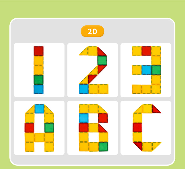 CreativeCrazi STEM Magnetic Building Tiles – 3D Engineering Construction Set (42, 47, 60, or 88 Sets)