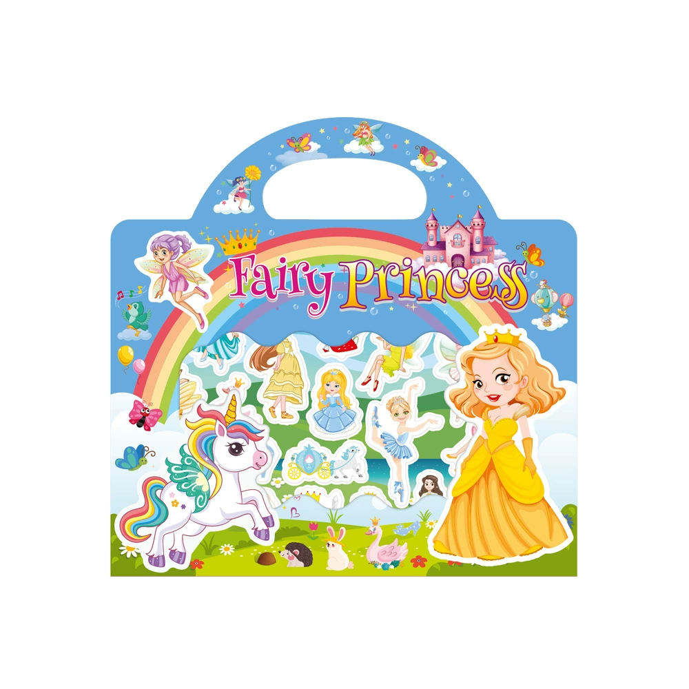 CreativeCrazi Reusable Sticker Book For Kid Stickers For Kids Waterproof Silicone Jelly Sticker Activity Book