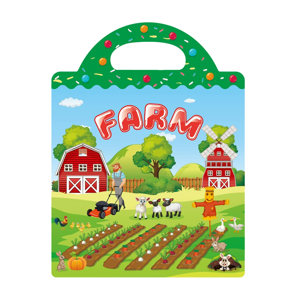 CreativeCrazi Reusable Sticker Book For Kid Stickers For Kids Waterproof Silicone Jelly Sticker Activity Book