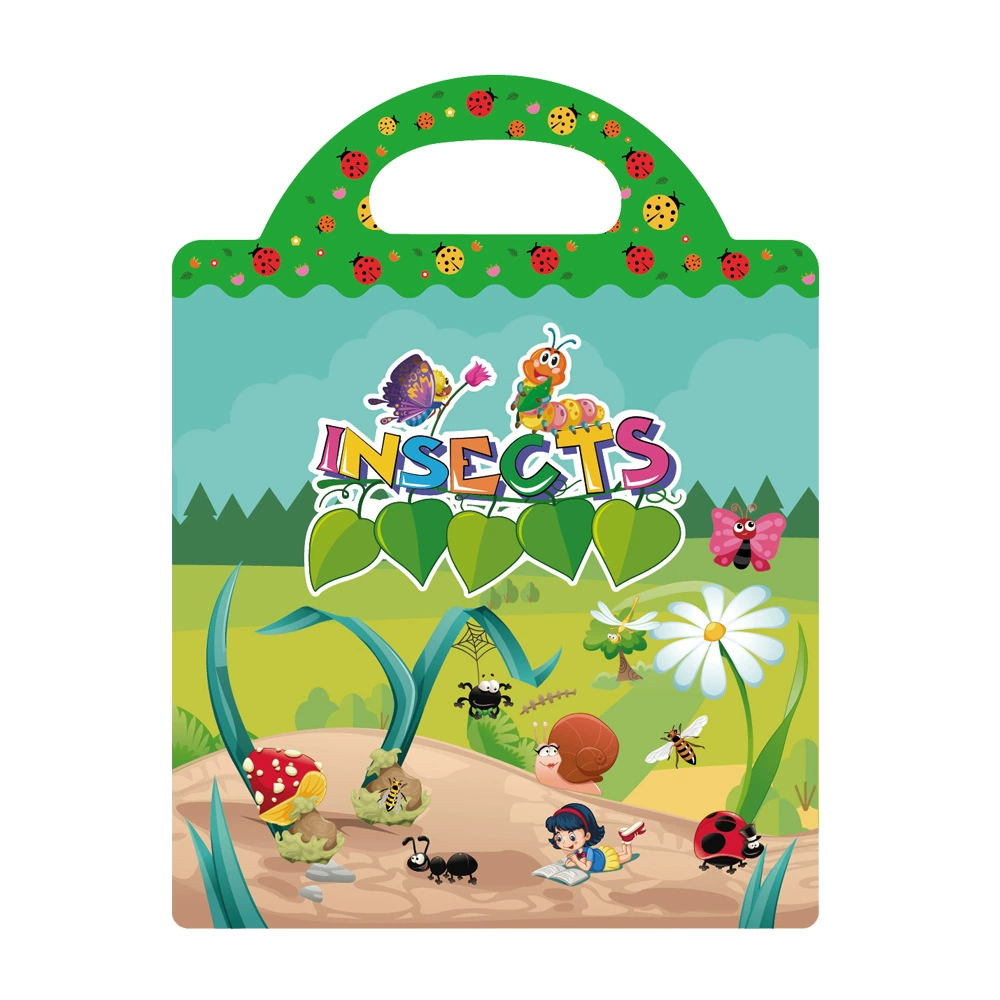 CreativeCrazi Reusable Sticker Book For Kid Stickers For Kids Waterproof Silicone Jelly Sticker Activity Book