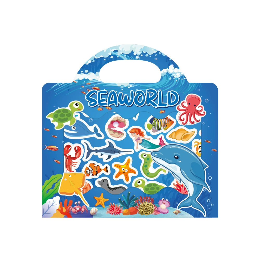 CreativeCrazi Reusable Sticker Book For Kid Stickers For Kids Waterproof Silicone Jelly Sticker Activity Book