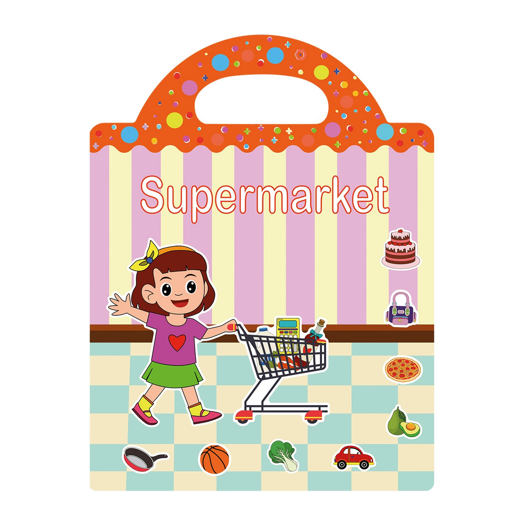 CreativeCrazi Reusable Sticker Book For Kid Stickers For Kids Waterproof Silicone Jelly Sticker Activity Book