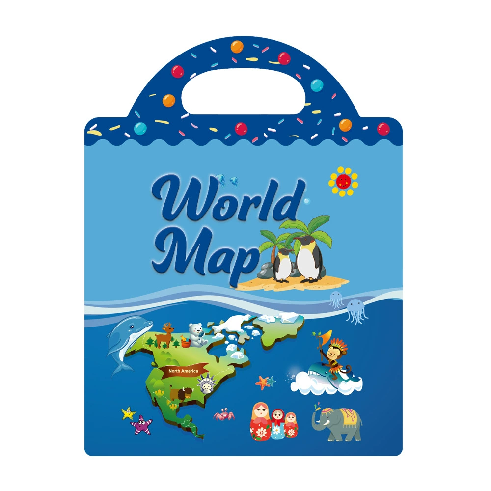 CreativeCrazi Reusable Sticker Book For Kid Stickers For Kids Waterproof Silicone Jelly Sticker Activity Book