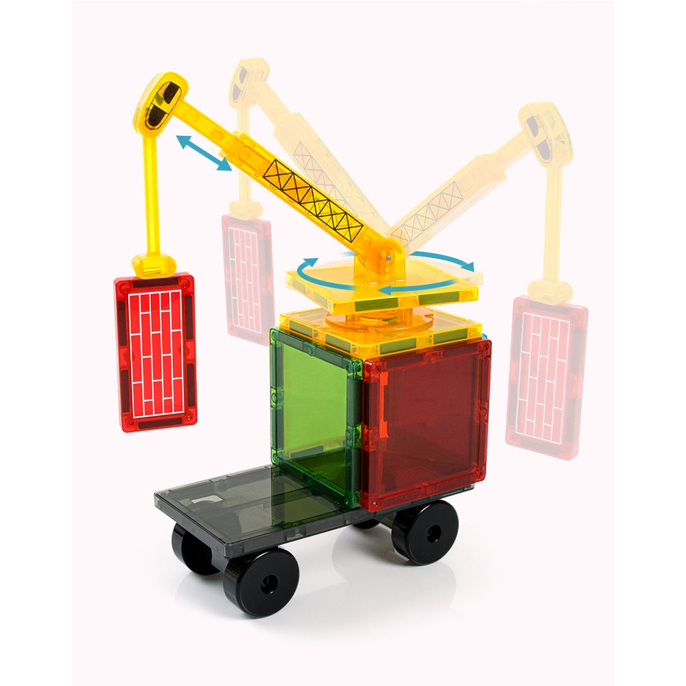 CreativeCrazi STEM Magnetic Building Tiles – 3D Engineering Construction Set (42, 47, 60, or 88 Sets)