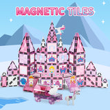 Magnetic Tiles Window Art DIY - STEM Building Blocks with Color Gel Craft Kit Educational Toy Kids
