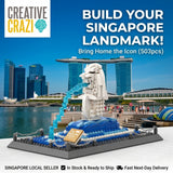 Merlion Building Blocks 503pcs - Singapore Landmark Architecture Model Set Kids & Adult Gift