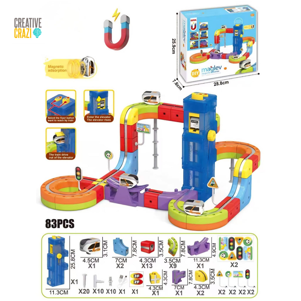Magnetic Levitation Train Kit DIY - Maglev STEM Science Experiment Toy for Kids Gift Ready Stock