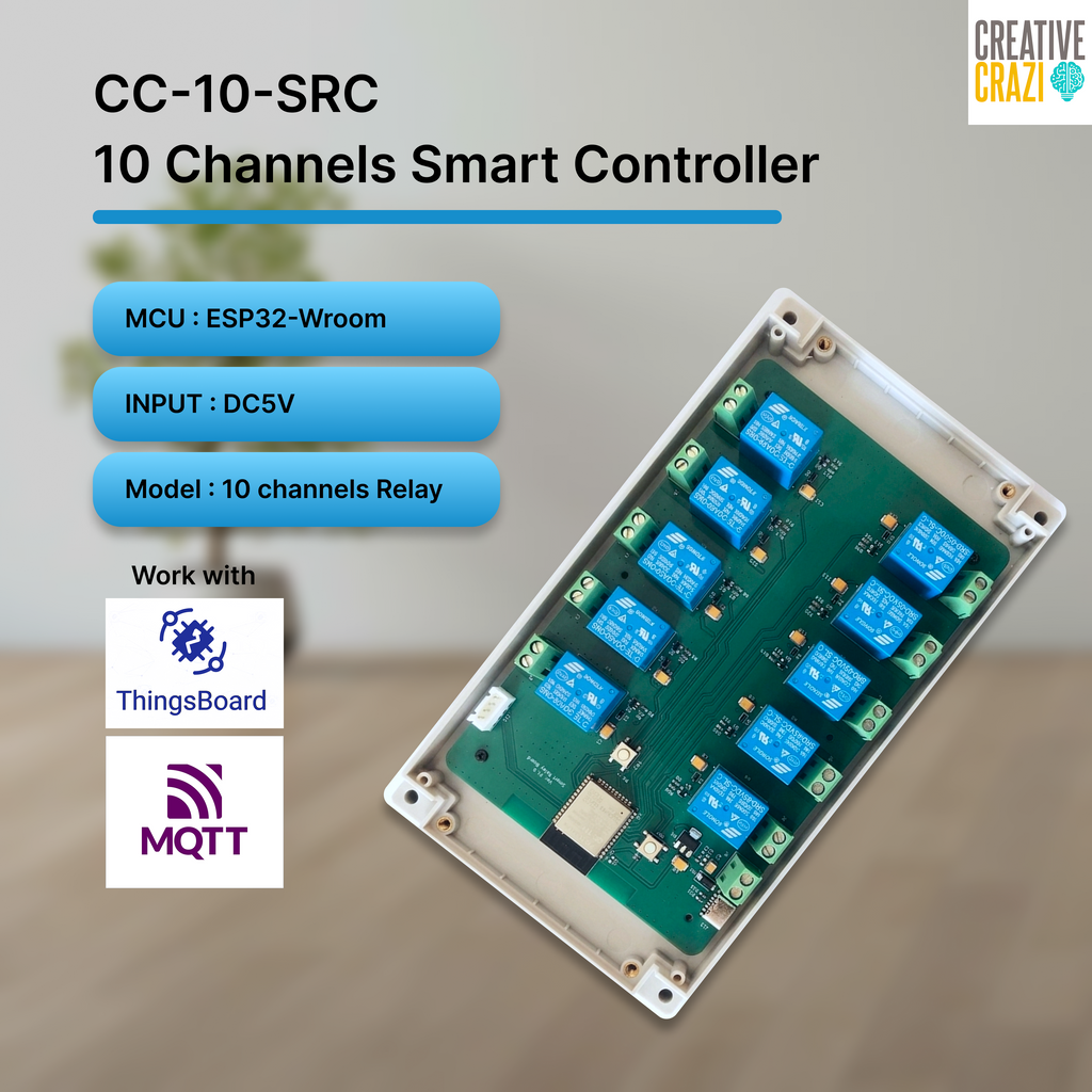 10-Channel Smart Relay Module WiFi BLE IoT Control Board for Home Automation Relay Switch